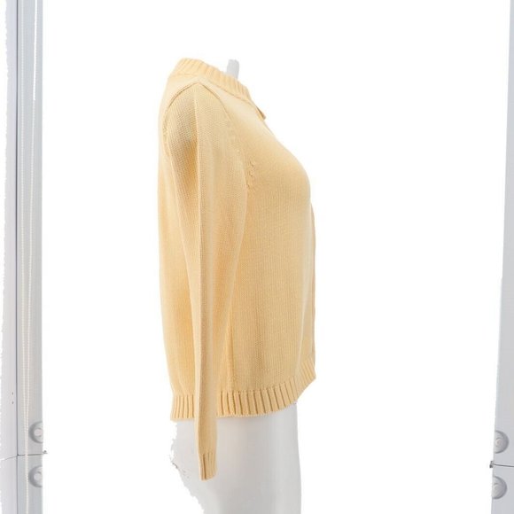 NWT LANDS' END UNIFORM BOY'S DRIFTER ZIP CARDIGAN SWEATER MAIZE LARGE (14-16) - Picture 3 of 10